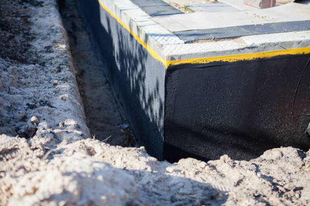 Residential Interior Drainage System installation at a Clinton, NY home by SJ Waterproofing Pros